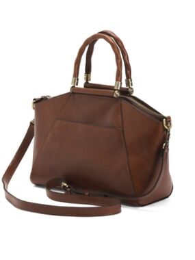 PATRICIA NASH Leather Holland Top Handle Satchel With Shoulder Strap